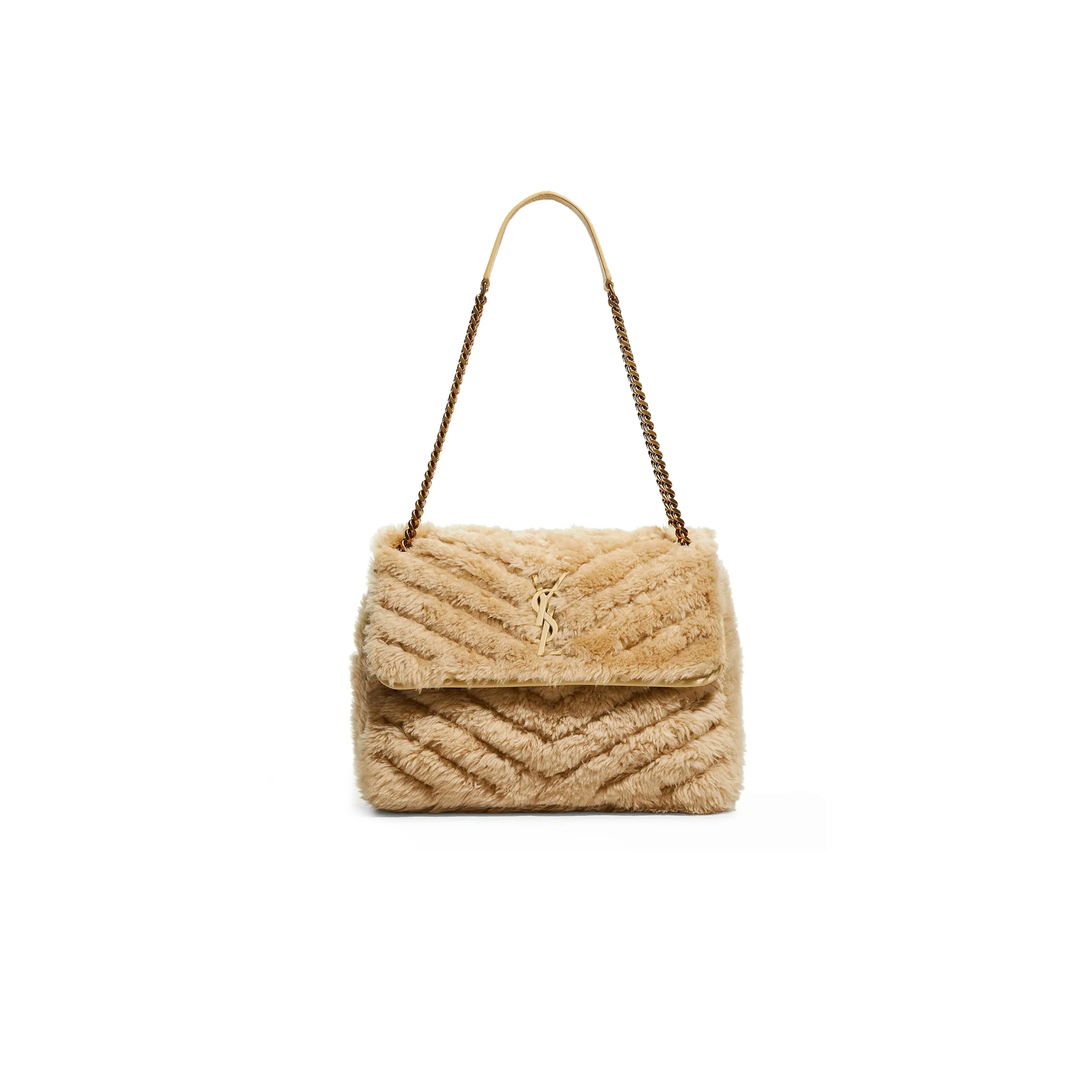 YSL NIKI MEDIUM IN SHEARLING 498894255477 (28*20.5*8.5cm)